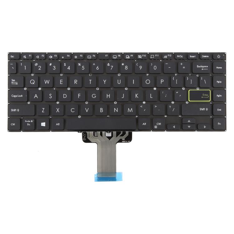 US Version Laptop Keyboard for Asus VivoBook S14 X421 X421DA X421UA X421EP X421EQ X421JQ X421FP X421FF X421FL, X421 (Black)