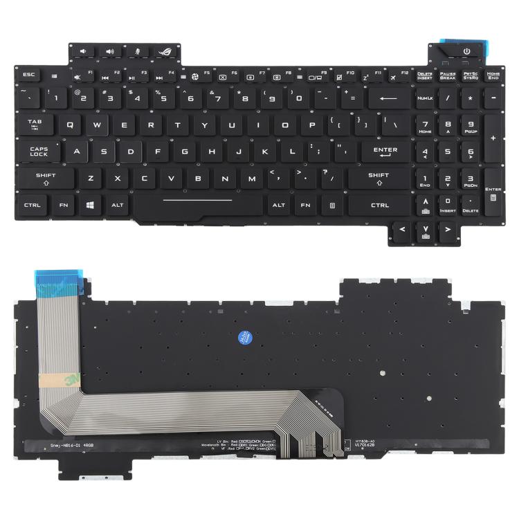 US Version Backlit Laptop Keyboard for Asus FX63 FX63V FX503VM FX503VD ZX63VE FZ63V GL503VS, FX63 (Red), FX63 (White)