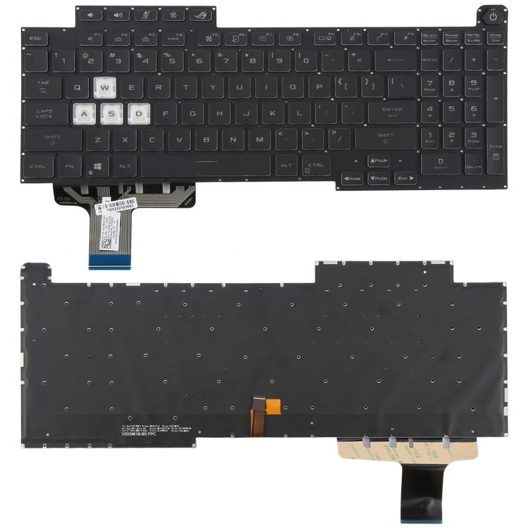 US Version 16 Pin Colorful Backlit Laptop Keyboard for Asus ROG Stirx G17 G713 G713Q G713QE G713QY G713QR G713RX G713RS G713RC G713IR G713IH, G17 (Colorful)