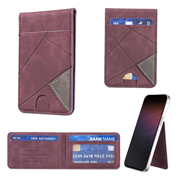 Prismatic Leather Vertical Magnetic Wallet Card Bag Case
