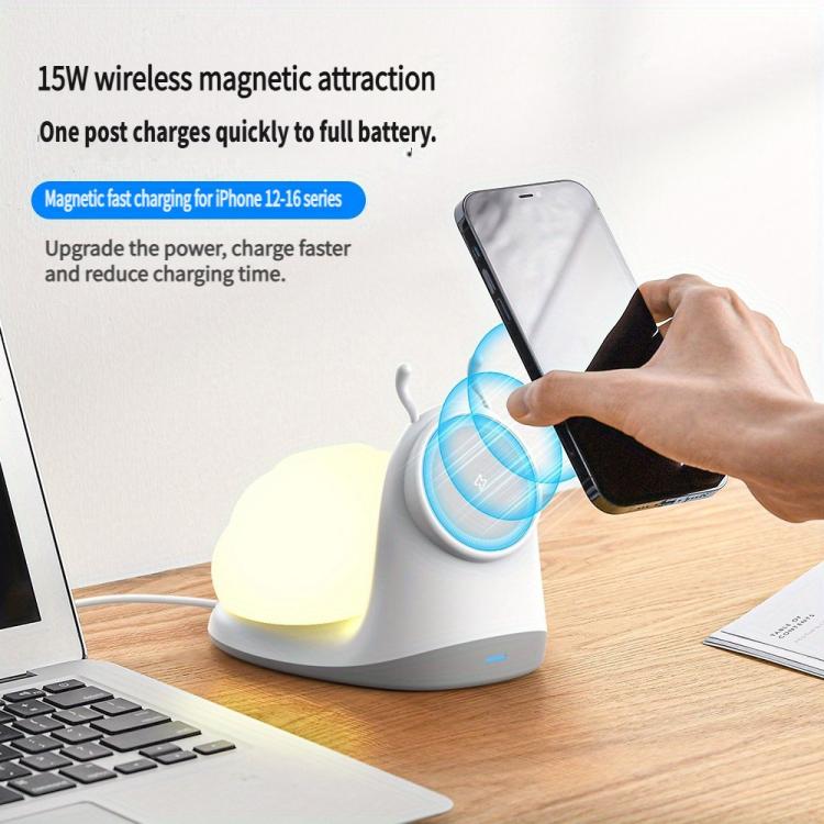 W11 Multifunctional Magnetic Wireless Charger with Night Light, W11