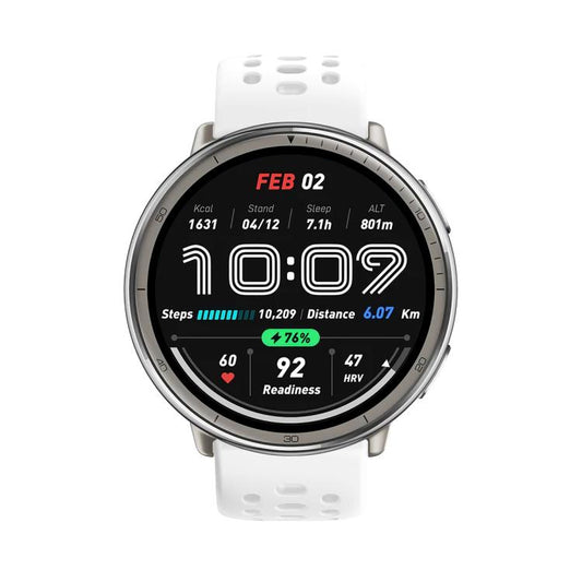 Silver Buckle Silicone Sport Watch Band, For Amazfit Active 2