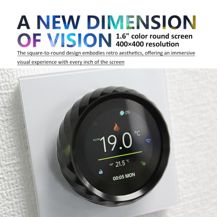 1.6 inch TFT Color Screen Threaded Knob Thermostat, BHT-2007-P16-GA Water Heating, BHT-2007-P16-GB Electric Heating, BHT-2007-P16-GC Boiler Heating