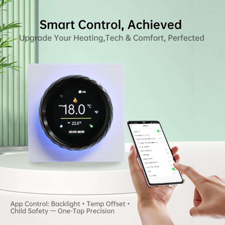 1.6 inch TFT Color Screen Threaded Knob Thermostat, BHT-2007-P16-GA Water Heating, BHT-2007-P16-GB Electric Heating, BHT-2007-P16-GC Boiler Heating