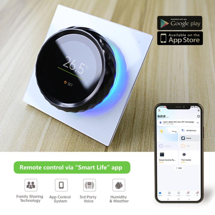 1.6 inch TFT Color Screen Threaded Knob Thermostat, BHT-2007-P16-GA Water Heating, BHT-2007-P16-GB Electric Heating, BHT-2007-P16-GC Boiler Heating