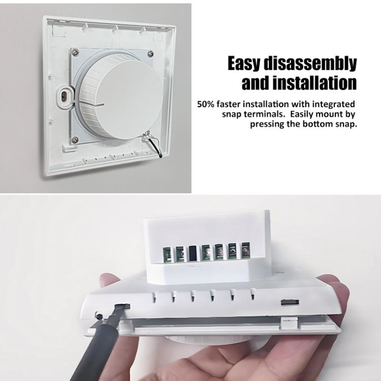 Smart Home Screenless Knob Thermostat with Dual Color LED Indicator, BHT-101GAL Water Heating, BHT-101GBL Electric Heating, BHT-101GCL Boiler Heating