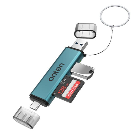 Onten OTN-CR537S 5 in 1 Type-C to USB with Micro SD/TF Card Reader, OTN-CR537S