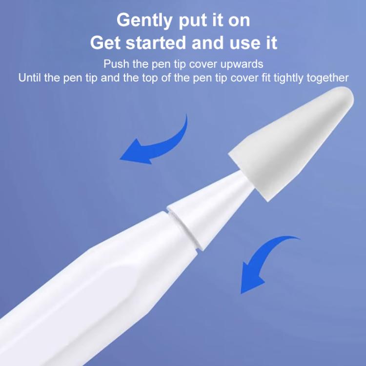 NC001 Extended Silent Non-Slip Silicone Stylus Pen Tip Cover, For Apple Pencil Series
