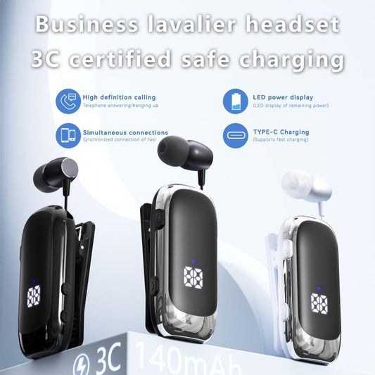 K88 Business Lavalier Single Ear Bluetooth Earphones