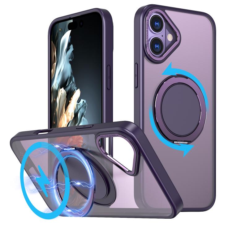 360-degree Rotating MagSafe Magnetic Holder Phone Case, For iPhone 17e / 16e, For iPhone 17 Pro Max, For iPhone 17 Pro, For iPhone 17, For iPhone Air, For iPhone 16 Pro Max, For iPhone 16 Pro, For iPhone 16 Plus, For iPhone 16