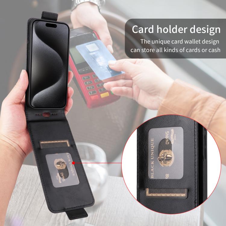 Magnetic Vertical Flip Leather Phone Case with Buckle