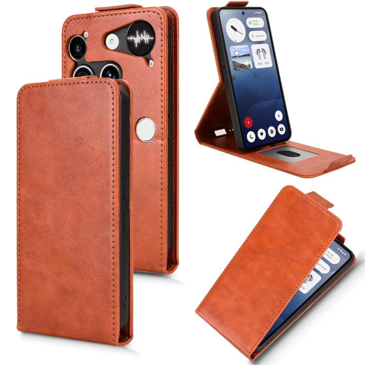Magnetic Vertical Flip Leather Phone Case with Buckle