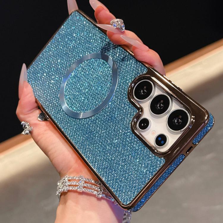Galvanisierte PC-Glitzerkorn MagSafe Handyhülle, Für Samsung Galaxy S25 Edge 5G, Für Samsung Galaxy S25 5G, Für Samsung Galaxy S25+ 5G, Für Samsung Galaxy S25 Ultra 5G, Für Samsung Galaxy S24 FE 5G, Für Samsung Galaxy S24 Ultra 5G