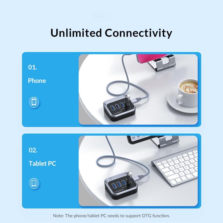 ORICO M3U3-4A 4 in 1 Type-C to USB 3.2 Docking Hub