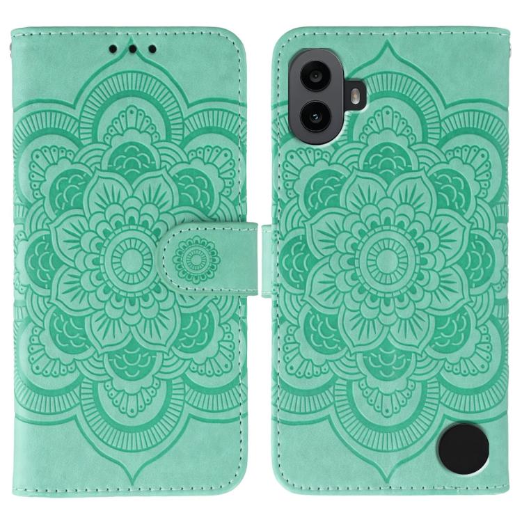 Sun Mandala Embossing Pattern Phone Leather Case, For Nothing CMF Phone 2 Pro, For Nothing Phone 3a, For Nothing Phone 3a Pro, For Nothing CMF Phone 1