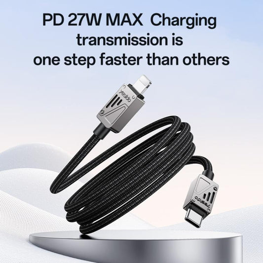 Yesido CA195 27W 3A USB-C / Type-C to 8 Pin Zinc Alloy Data Cable