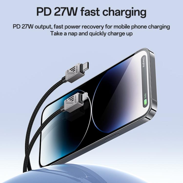Yesido CA195 27W 3A USB-C / Type-C to 8 Pin Zinc Alloy Data Cable