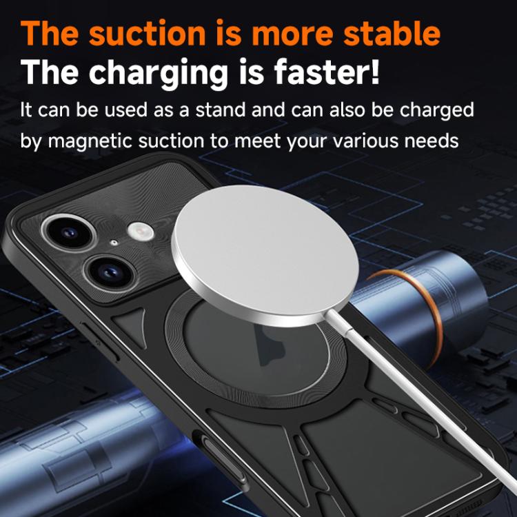 Silicone Cooling Hollow Metal MagSafe Phone Case