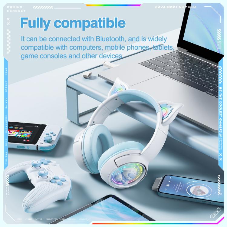 ONIKUMA B5 RGB BT / Wired / 2.4G Fox Shaped Headphones