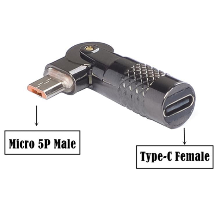 3A Digital Charge Adapter, Type-C Female to Micro USB Male