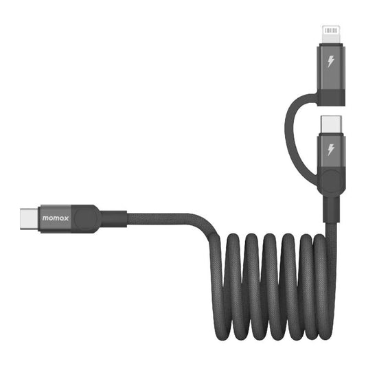 Momax Mag.Link Duo Magnetic 60W USB-C / Type-C to USB-C / Type-C / 8 Pin Data Cable, DC58 1m, DL58 60W 1m