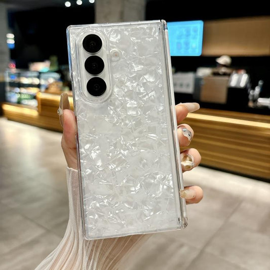 Magnetic Axis Pearlescent Shell Texture Phone Case, For Galaxy Z Fold8 Ultra 5G, For Samsung Galaxy Z Fold7 5G, For Samsung Galaxy Z Fold Special, For Samsung Galaxy Z Fold6 5G, For Samsung Galaxy Z Fold5 5G, For Samsung Galaxy Z Fold4 5G
