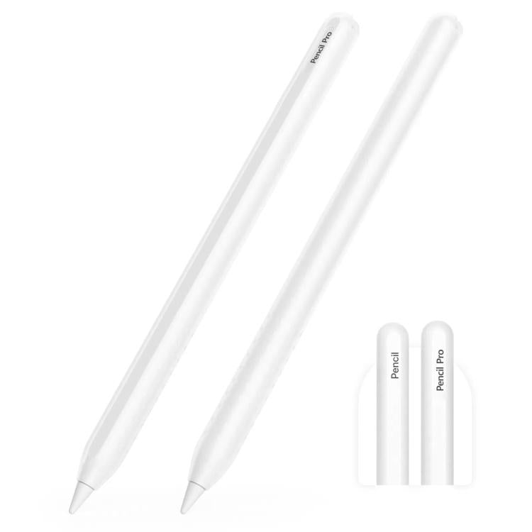 Integrated Anti-roll Silicone Protective Stylus Pen Case, For Apple Pencil 2 / Pro