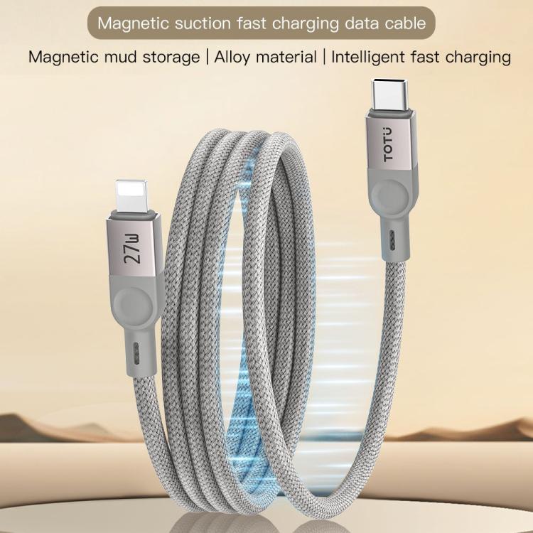 TOTU CB-13-PD 27W USB-C / Type-C to 8 Pin Magnetic Fast Charge Data Cable, 1m
