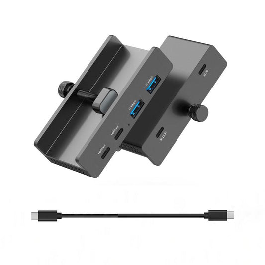 HCL-2A2C-Pro Aluminum Alloy Dual USB and Dual Type-C Clamp Hub, HCL-2A2C-Pro