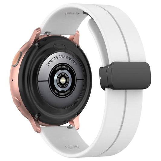 xDfind Bracelet de montre en silicone avec boucle repliable noire et rainure à tête plate, 20mm, 22mm