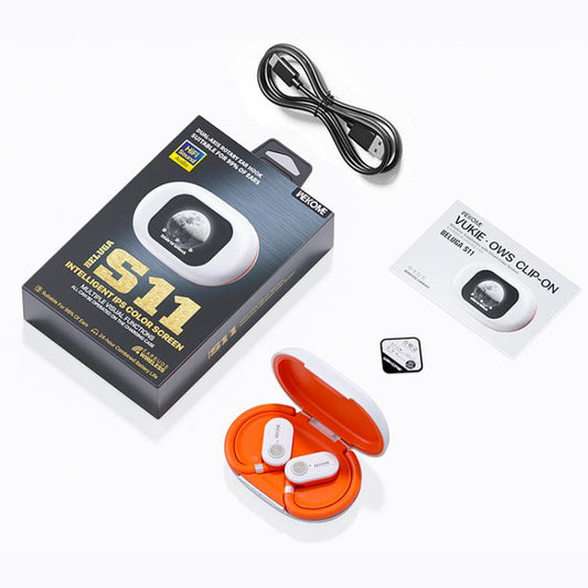 WK Beluga S11 Vukie OWS Clip-on Wireless Earphones with Smart Color Screen
