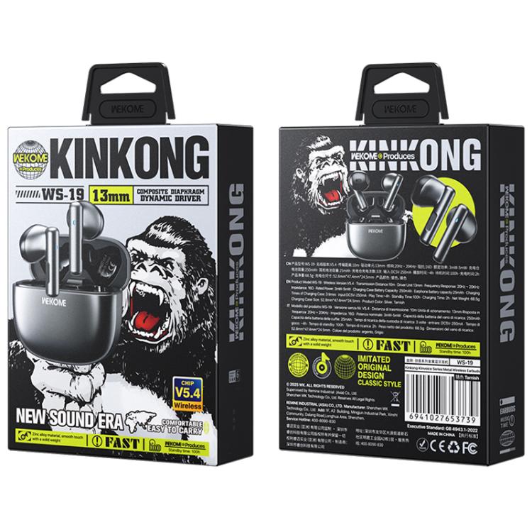 WK WS-19 Kinvoice Series Metal TWS Wireless Earbuds, WS-19