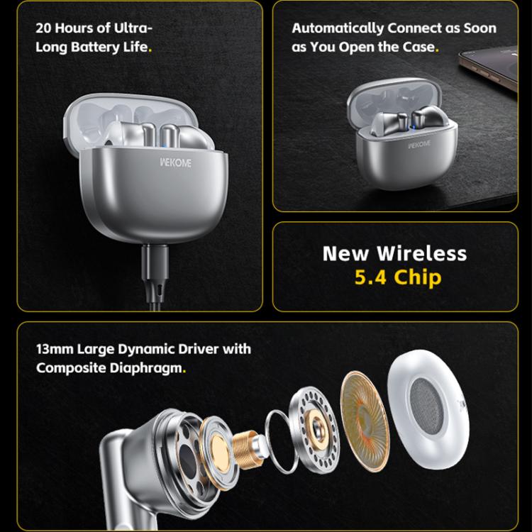 WK WS-19 Kinvoice Series Metal TWS Wireless Earbuds, WS-19