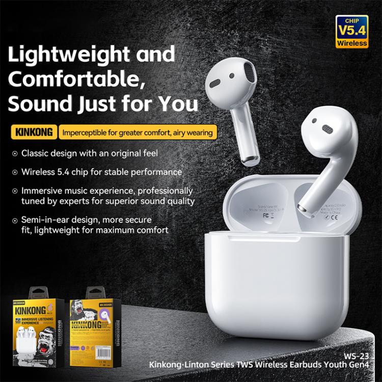 WK WS-23 Liton Series TWS Wireless Earbuds Youth Gen4, WS-23