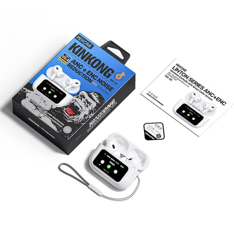 WK WS-26 Liton Series ANC+ENC Wireless Earbuds with Smart Color Screen, WS-26