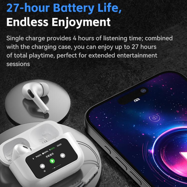 WK WS-26 Liton Series ANC+ENC Wireless Earbuds with Smart Color Screen, WS-26