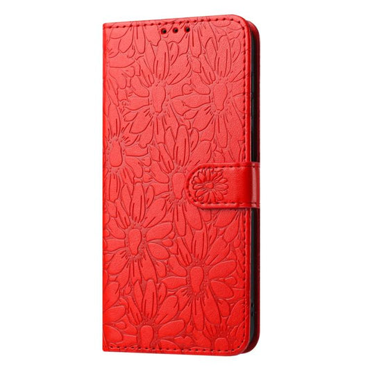 Daisy Embossed Leather Phone Case, For Redmi A3, For Redmi 13C 4G