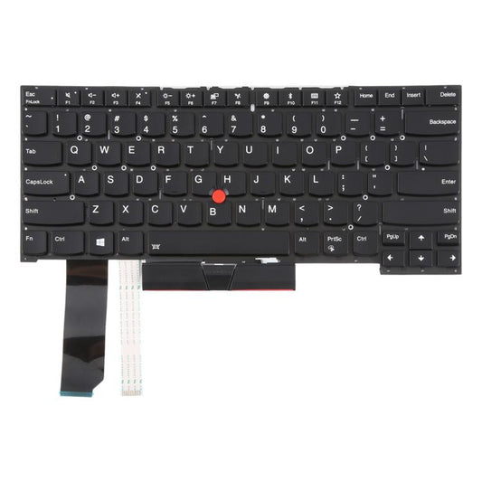 Clavier rétroéclairé version américaine avec dispositif de pointage pour Lenovo Thinkpad E480 E485 E490 E495 E490S L380 L480 L390 L490 R480 R490 T480S T490 T495 01YP360, pour Lenovo Thinkpad E480 E485