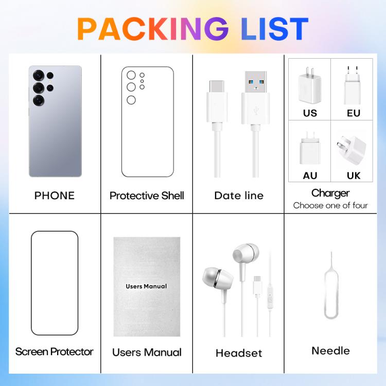 S25 Ultra / Q25, 4GB+64GB, 6.75 inch Android 12 MTK6762 Octa Core, Network: 4G, Dual SIM, with Stylus Pen, EU Plug, US Plug, AU Plug, UK Plug