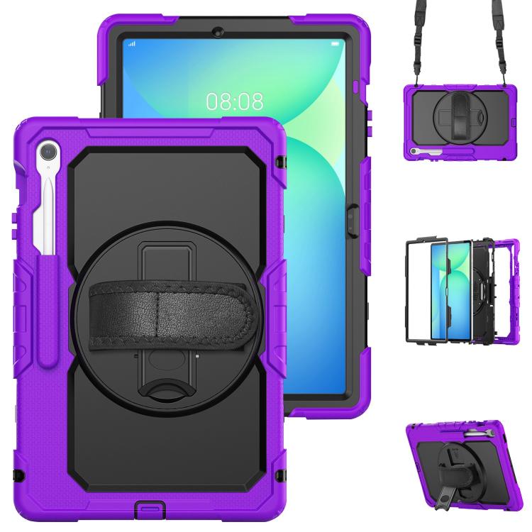 Silicone Hybrid PC Tablet Case with Shoulder Strap, For Samsung Galaxy Tab S10 Lite / S10 FE, For Samsung Galaxy Tab S11, For Samsung Galaxy Tab S10 FE+