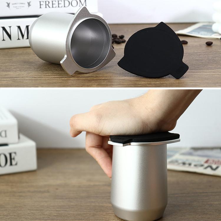Coffee Machine Handle Dosing Cup Mug Coffee Powder Feeder with Silicone Cover For Breville 8 Series, Powder Feeder (Sliver), Powder Feeder (Black)