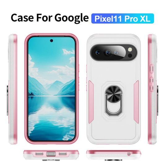 Pioneer Armor Heavy Duty PC + TPU Phone Case with Holder, For Google Pixel 11 Pro XL, For Google Pixel 11, For Google Pixel 11 Pro, For Google Pixel 10 Pro XL, For Google Pixel 10 Pro, For Google Pixel 10, For Google Pixel 9a