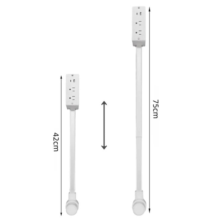 US Plug Power Outlet Extender Power Socket Extension Tool With USB / Type-C Fast Charging