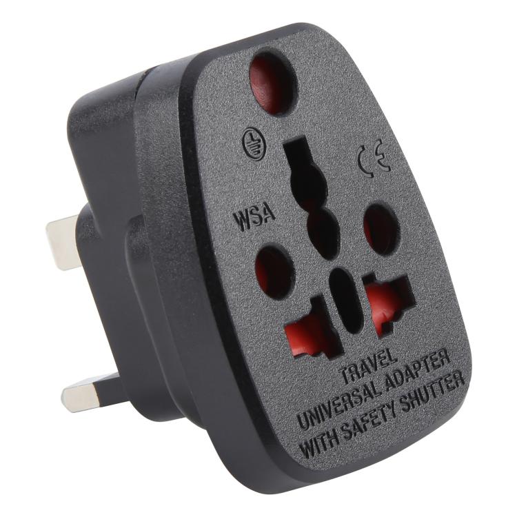 WSA-7 UK Plug Global Travel Universal Adapter with Safety Shutter, WSA-7