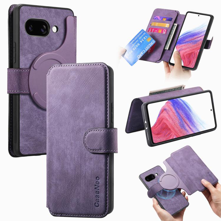 CaseNeo MagSafe RFID Anti-theft Retro Leather Phone Case, For Google Pixel 10a, For Google Pixel 10 Pro XL / 9 Pro XL, For Google Pixel 10 / 10 Pro / 9 / 9 Pro, For Google Pixel 9a