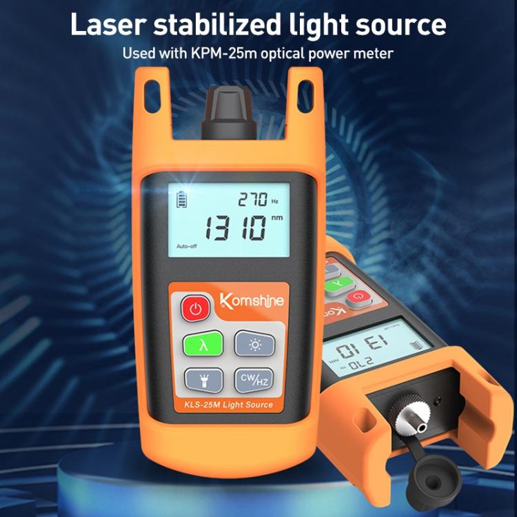 Komshine KLS-25m Dual Wavelength Handheld Fiber Optic Line Tester, KLS-25m