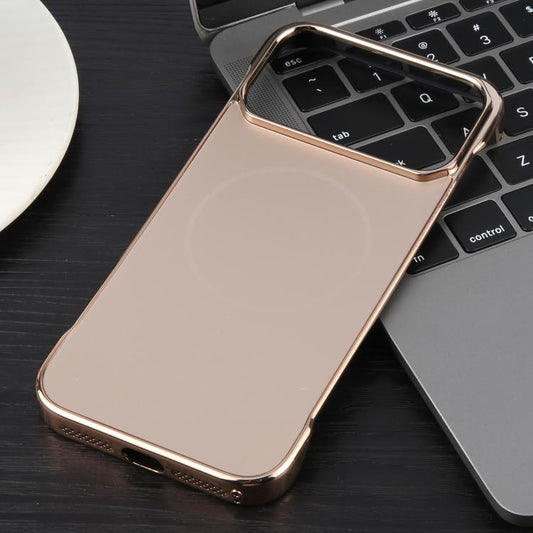 Electroplating Frameless Frosted Anti-Glare PC MagSafe Phone Case