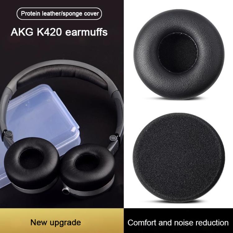 2pcs Protein Leather Replacement Earpads For AKG K402 / K414P / K416P, Protein Leather For AKG K402