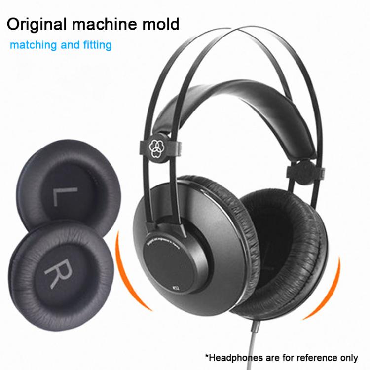 1 Pair Protein Leather Replacement Earpads For AKG K52 / K72 / K92, Protein Leather For AKG K52