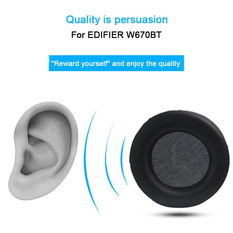 1 Pair Protein Leather Replacement Earpads For AKG K52 / K72 / K92, Protein Leather For AKG K52